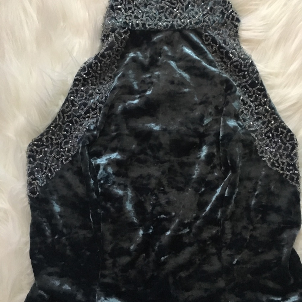 Suede mini backless dress